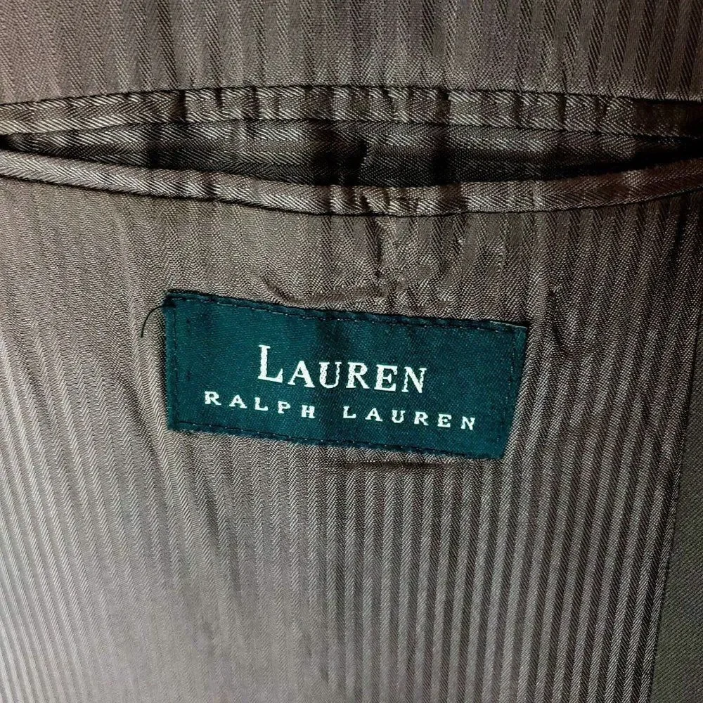 Lauren Ralph Lauren Wool Cashmere 3 Button Blazer 44L Or Slim Fit 46L Dark Beige